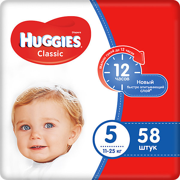   Huggies Classic 5 Mega Pack, 11-25 , 58 .