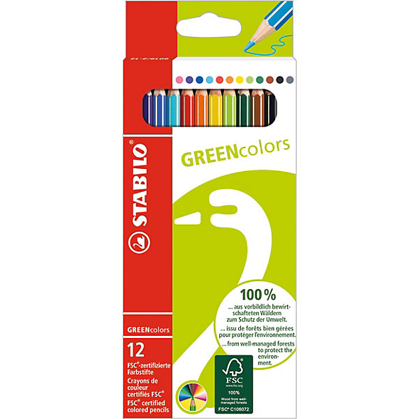  STABILO GREEN colors   , 12 .